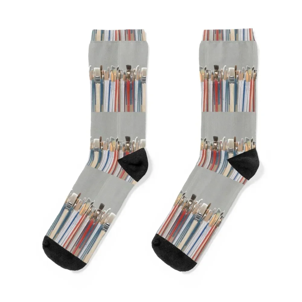 

Paintbrushes Socks happy funny sock valentine gift ideas essential Men Socks Women's