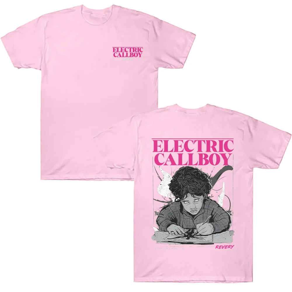 Callboy elétrico revery pintura t-shirts moda impressão topo tshirt verão nova luz e fina das mulheres dos homens camiseta de manga curta algodão