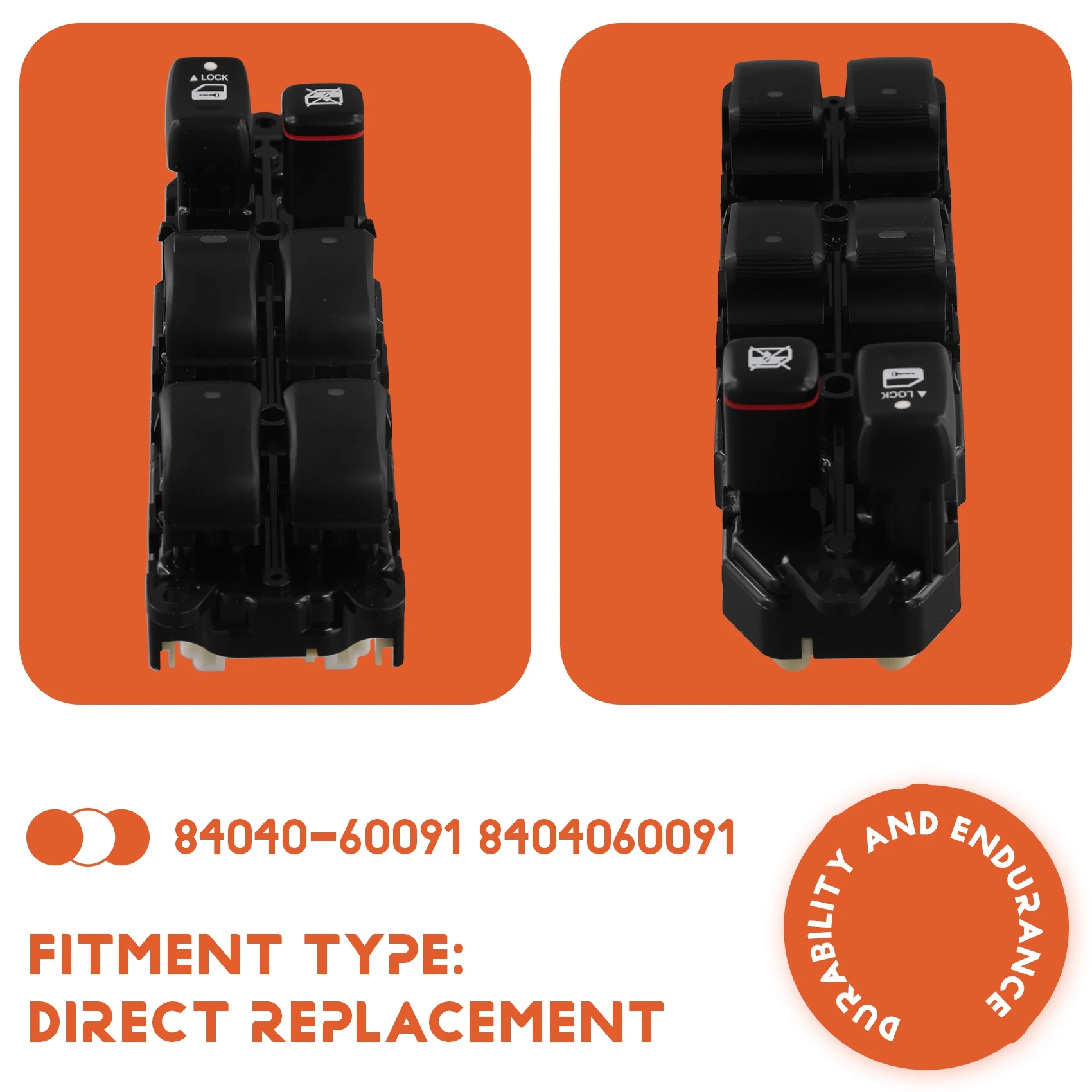 

AB16-84040-60091 Автомобильный переключатель стеклоподъемника для Toyota Land Cruiser 120 Prado GRJ120 TRJ120 Lexus LX470 2003-2009 8404060091