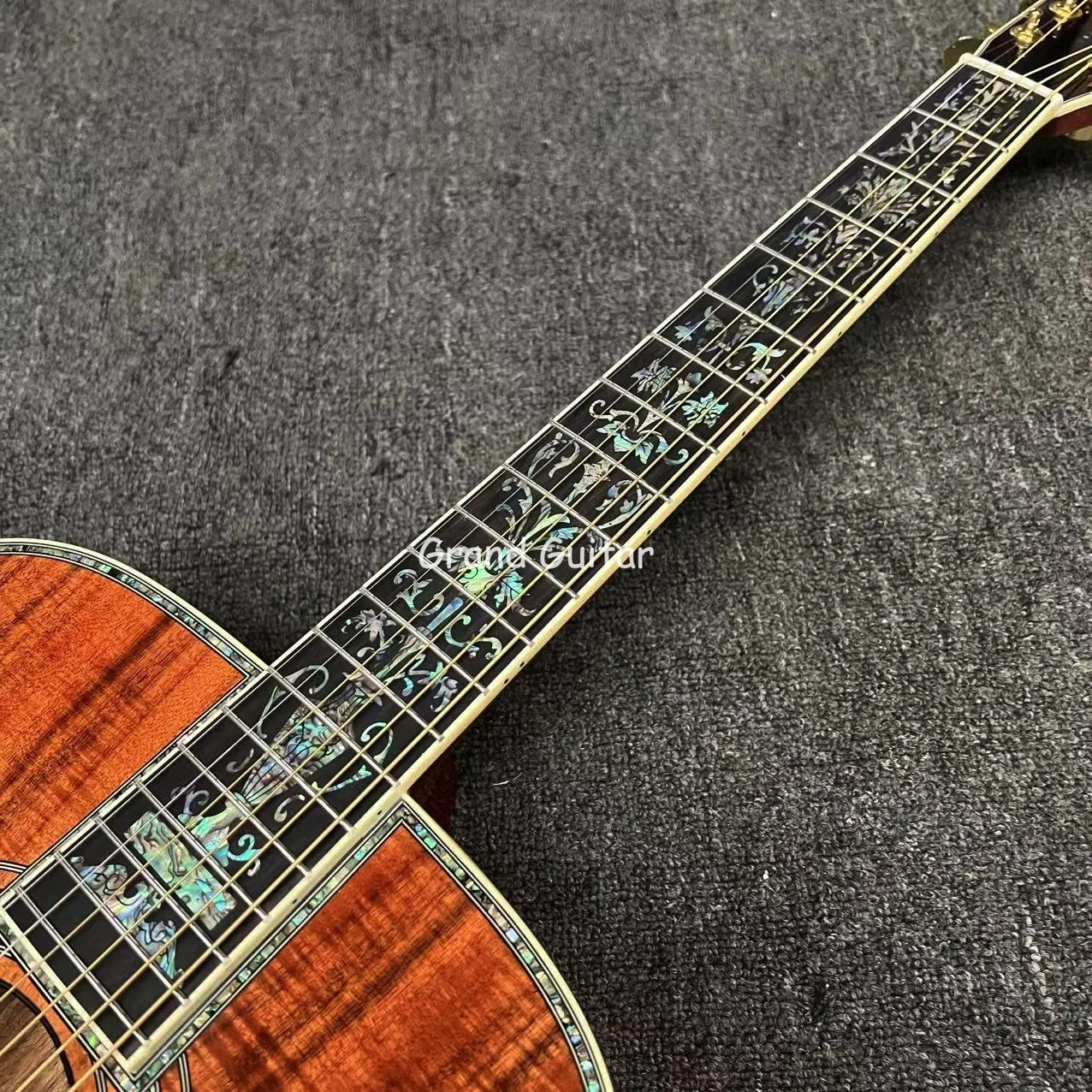 

Изготовленная на заказ гитара Fantes, 41-дюймовая однотонная акустическая гитара KOA с задней стороны Dreadnought, качественный золотой винтажный тюнер