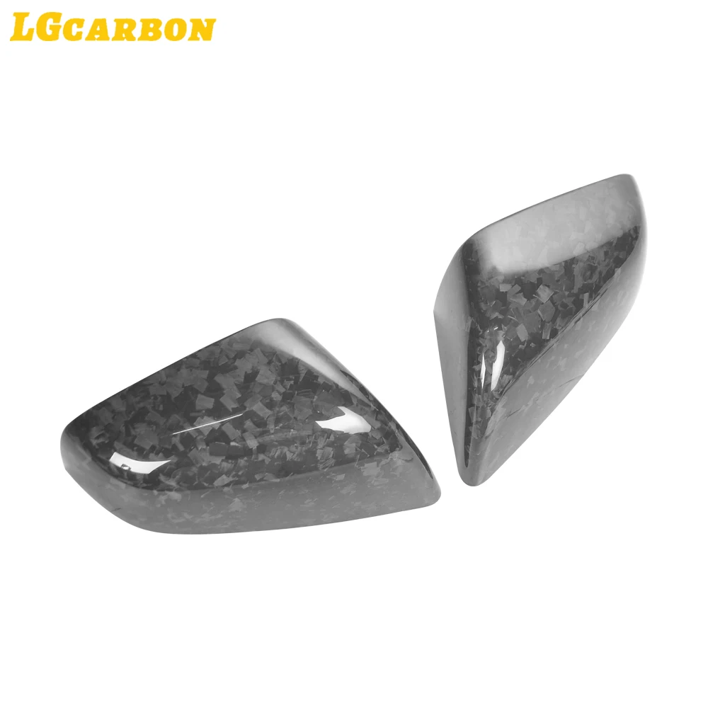 LGcarbon Model X Dry Forged Carbon Fiber Mirror Cover for Tesla Carbon Door Mirror Casing Dry Carbon Rearview Mirror Shell Stick