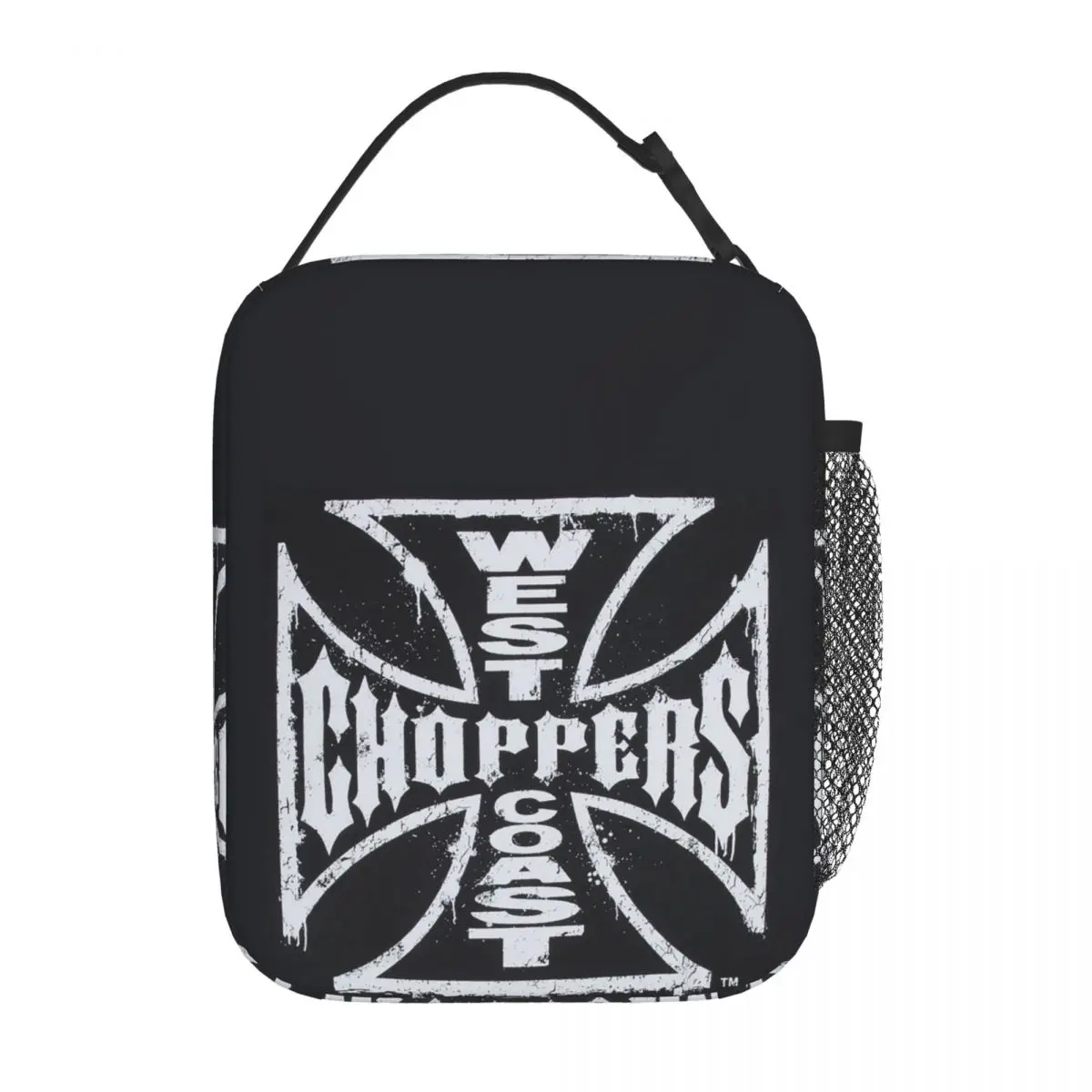 West Coast Iron Cross Choppers Insulated Lunch Bag for Women Kids Portable Food Boxes Thermal Lunch Box Tote