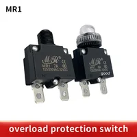 Disyuntor + cubierta impermeable 3A,4A,5A,6A,7A,8A,10A,15A,18A,20A,25A,30A interruptor térmico protector de sobrecarga botón