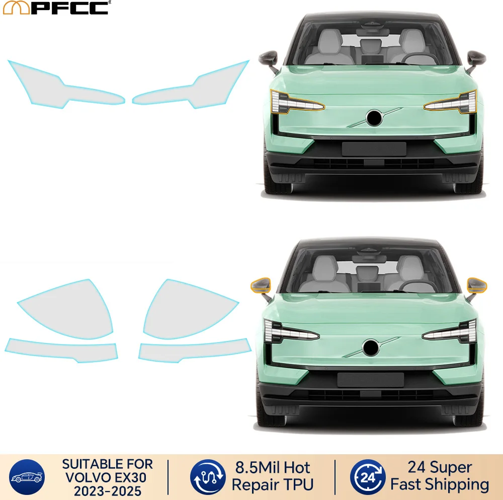 

For Volvo EX30 2023-2025 Headlight Rearview B C Pillars Protection Film Car Sticker Anti-scratch Protective Accessories ﻿