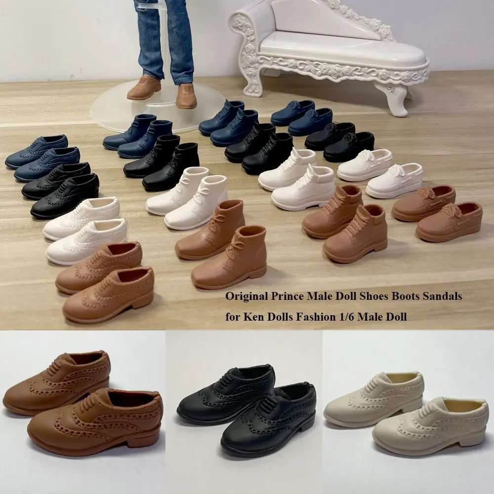 

Новая модная мужская обувь Prince, мультистильные пластиковые оригинальные ботинки, сандалии, детали для кукол Кена для мужчин 1/6