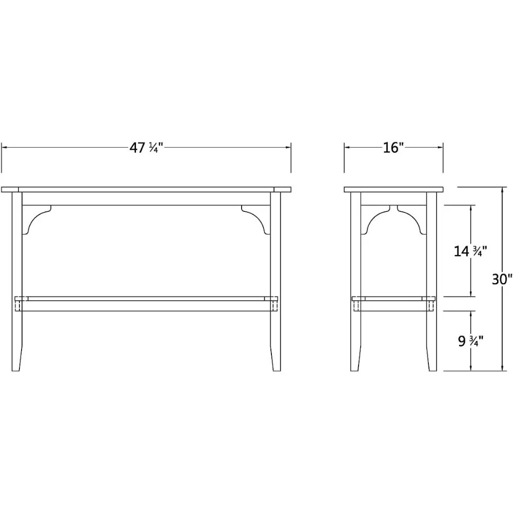 Indonesian Teak Auburn Outdoor Console Table, Natural