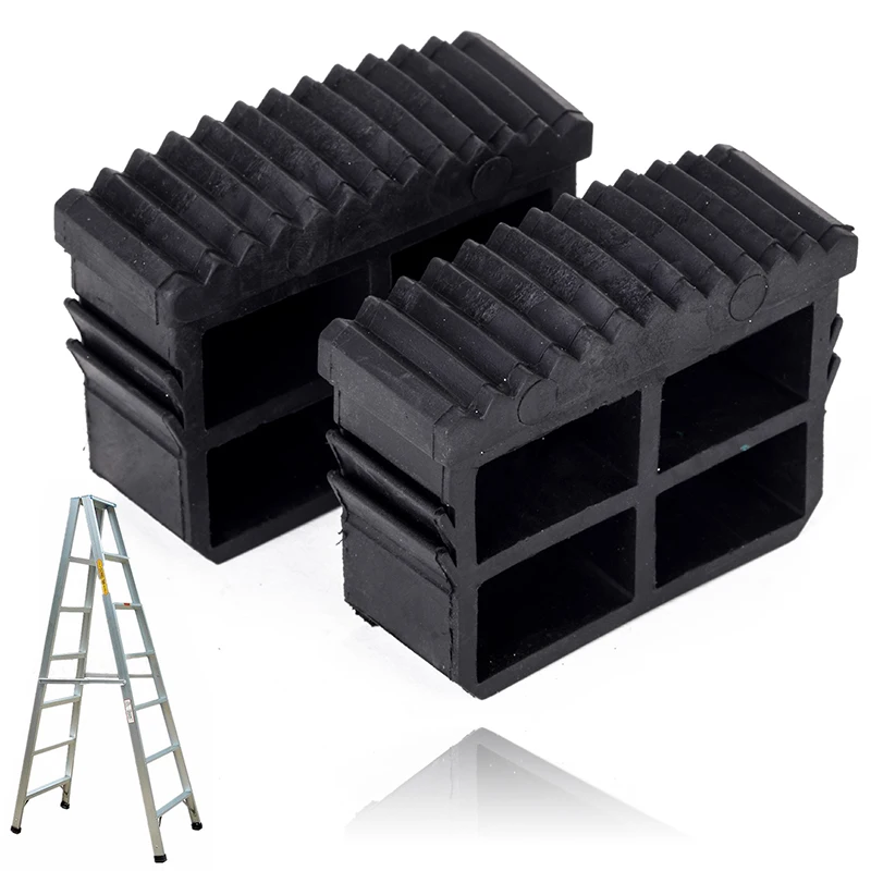 Shellhard 2pcs Black Rubber Replacement Step Ladder Feet Non Slip Ladder Foot Furniture leg