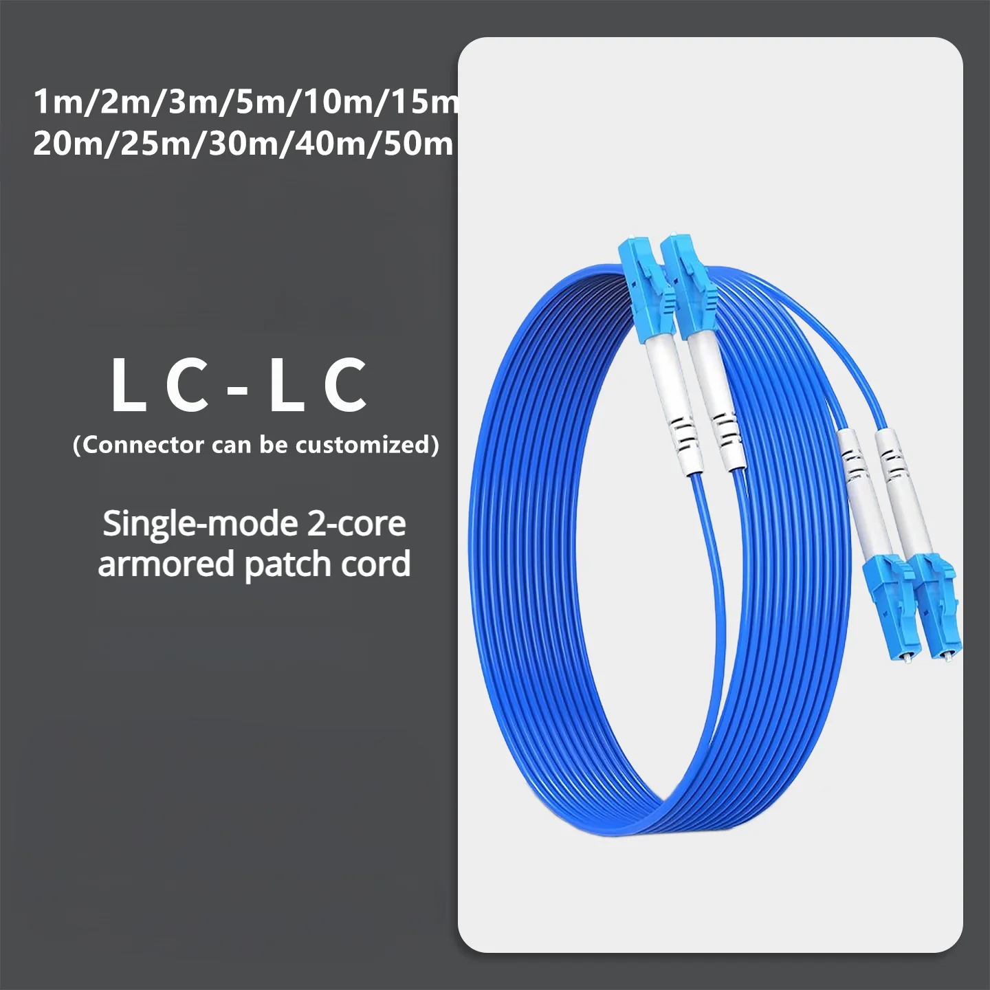 

Одномодовый бронированный оптоволоконный патч-корд, одножильный двухъядерный,FC/SC/ST/LC, устойчивый к грызунам, защита от вытягивания, 5 м, 10 м, 20 м, 30 м, 40 м, 50 м