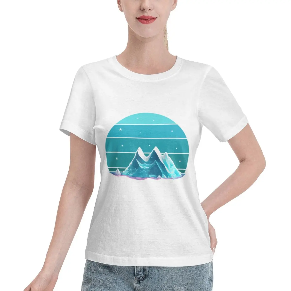 New Arrival Iceberg Ahead! Adventure Outdoor Polar Caps Women's T-shirt Korean Casual Non Fading Tee
