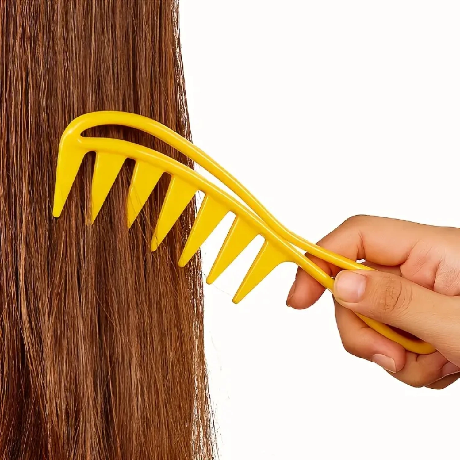 Pente de tubarão de dente largo profissional, escova de cabelo desembaraçadora para cabelos grossos, pente de cabelo abs, salão de cabeleireiro, ferramenta de massagem para