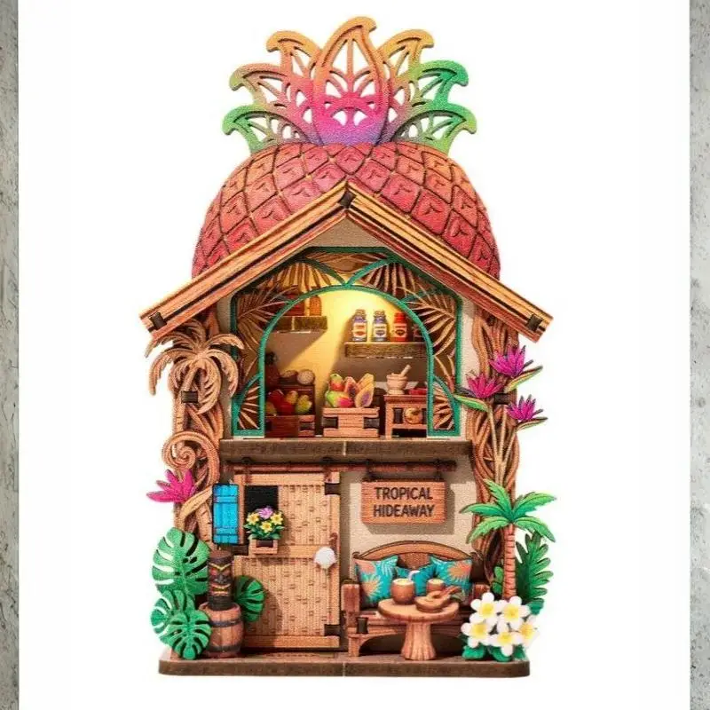 DIY Buchnischen-Kühlschrankmagnet-Set 1 Set Mini-Tierpuppenhaus-Möbelset für Bastler als Heimdekoration und Geschenk – Detail 4