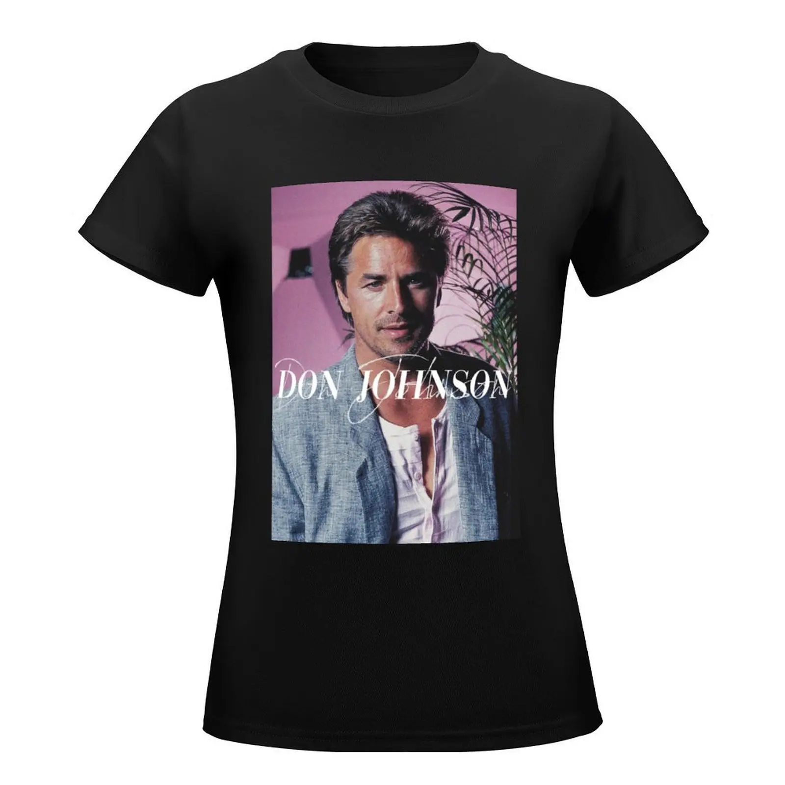 Don Johnson Vintage T-Shirt customizeds animal prinfor korean Women's clothes