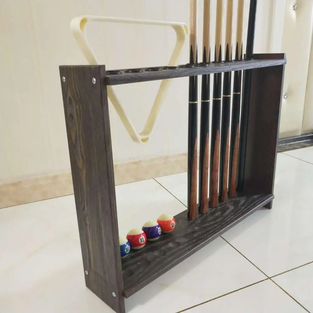 

Portable Billiards Pool Stick Rack Holder Holds 12 Pool Rod Organizer