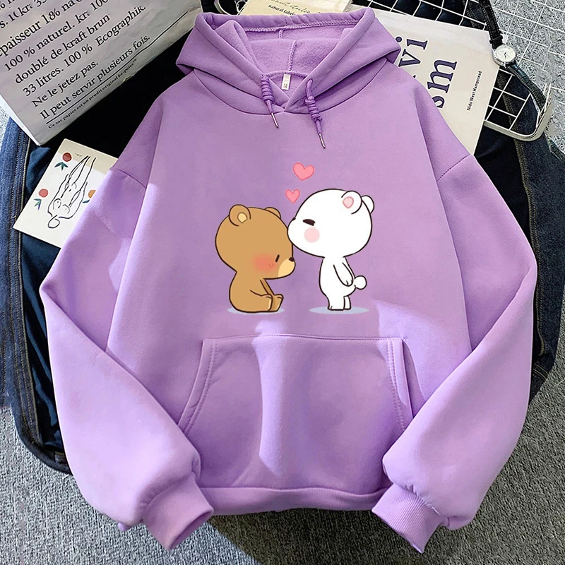 Bubu Dudu-sudaderas con capucha para mujer, chándal Harajuku con patrón divertido, Sudadera con capucha de estilo coreano, Tops con estampado de dibujos animados bonitos