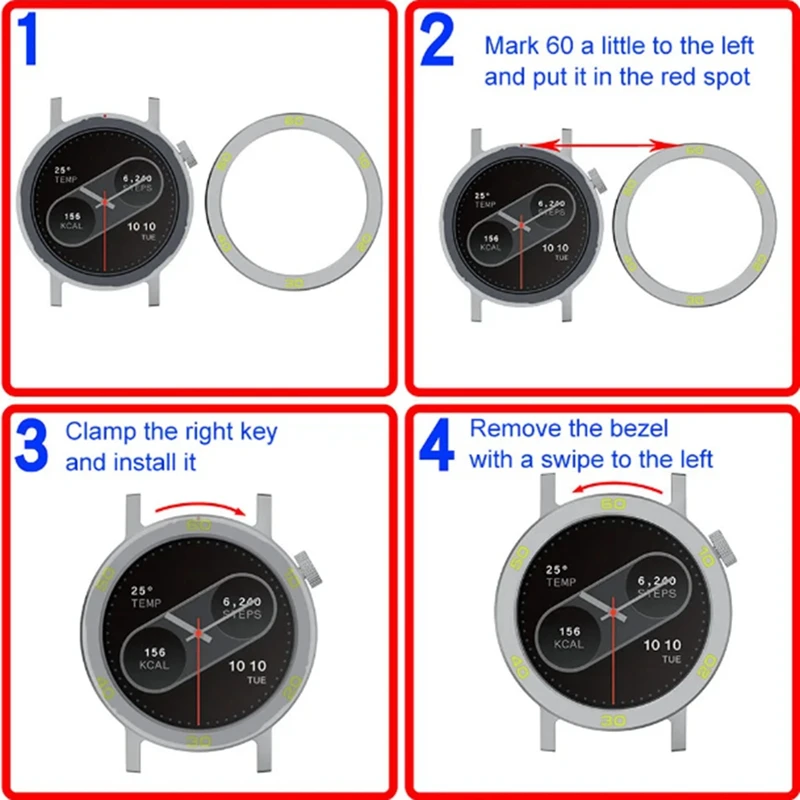 الحافة المعدنية حلقة معدنية حامي ساعة حزام غطاء الزجاج المقسى فيلم ساعة الحافة شل ل CMF بواسطة ساعة برو 2