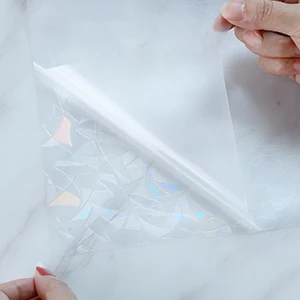 Window Privacy Film Static Window Clings Vinyl 3D Window Decals Window Stickers Rainbow Window Film for Control Anti UV