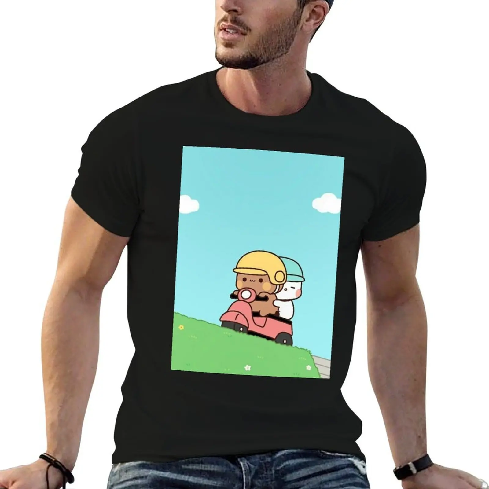 Cute Couple Bubu Dudu Are Going On A Ride T-Shirt t shirt man designer mens graphic t shirts T-Shirt