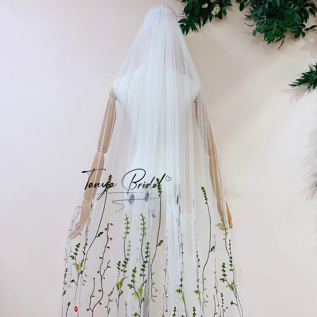 fairy-garden-bride-embroidered-tulle-bridal-veil-multicolor-wild-flower-branch-train-long-wedding-headpiece