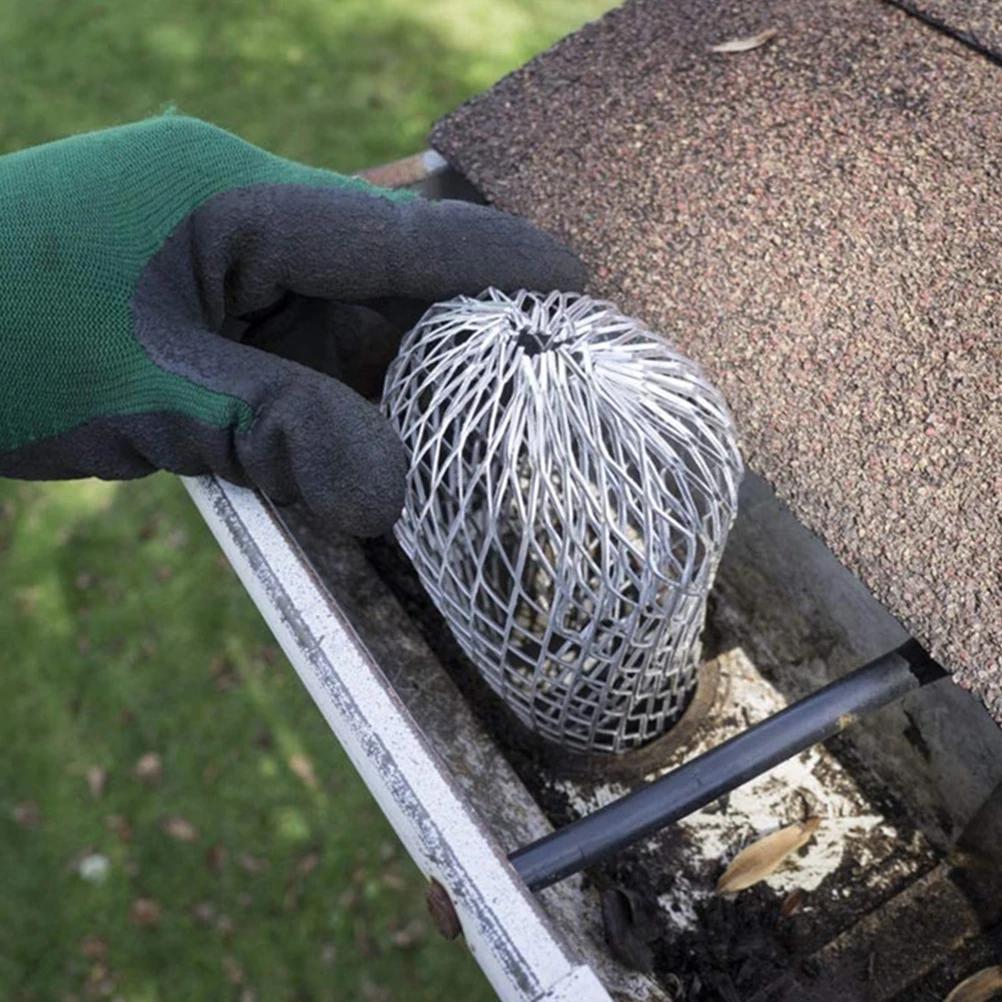 

5 Pcs Anti-Clogging Filter Downspout Screen Stainless Steel Strainer Guard Leaf Gutter Guards Roof Drainage Pipes Balcony Garden