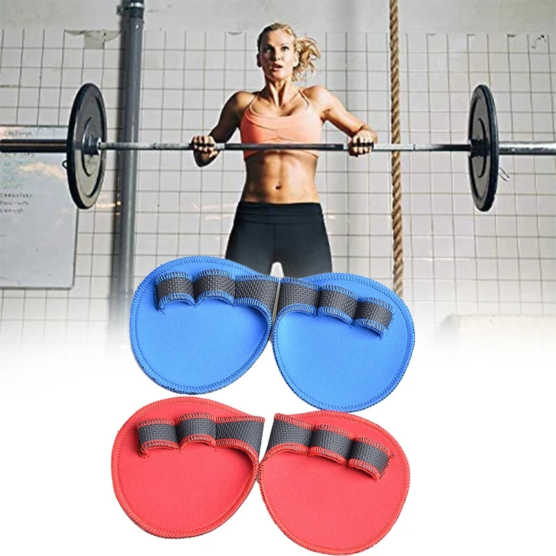 

AA44M Gym Weight Lifting Grips Pad Anti Skid Dumbbell Grips Pads for Men Women Pull Ups Weightlifting Fitness Blue