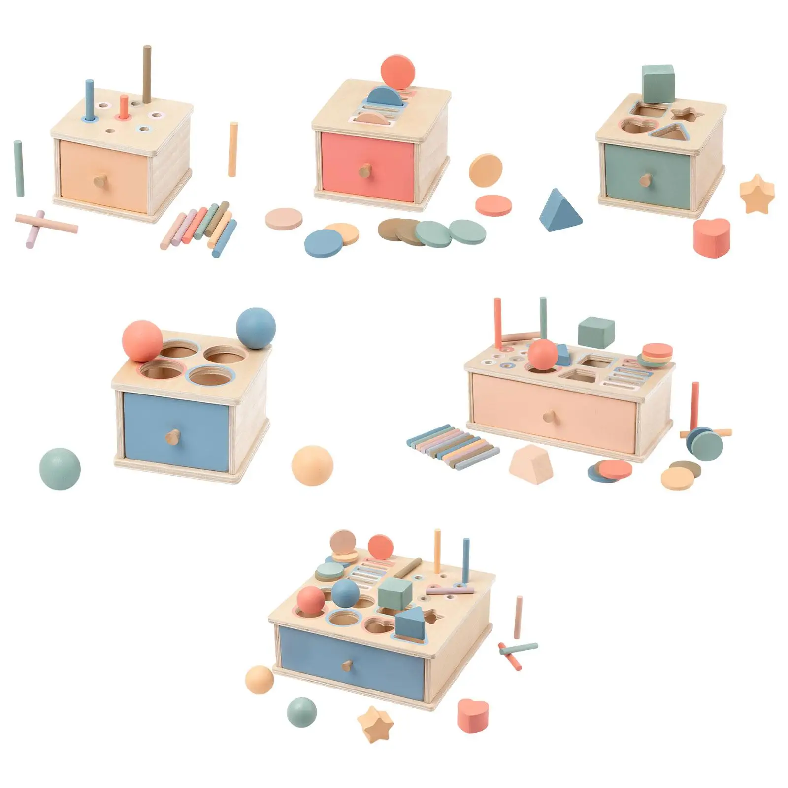 Boîte de consistance d'objets, bois, éducation précoce, trieur de formes de couleurs, jouets assortis pour enfants, garçons et filles, cadeau pour enfants