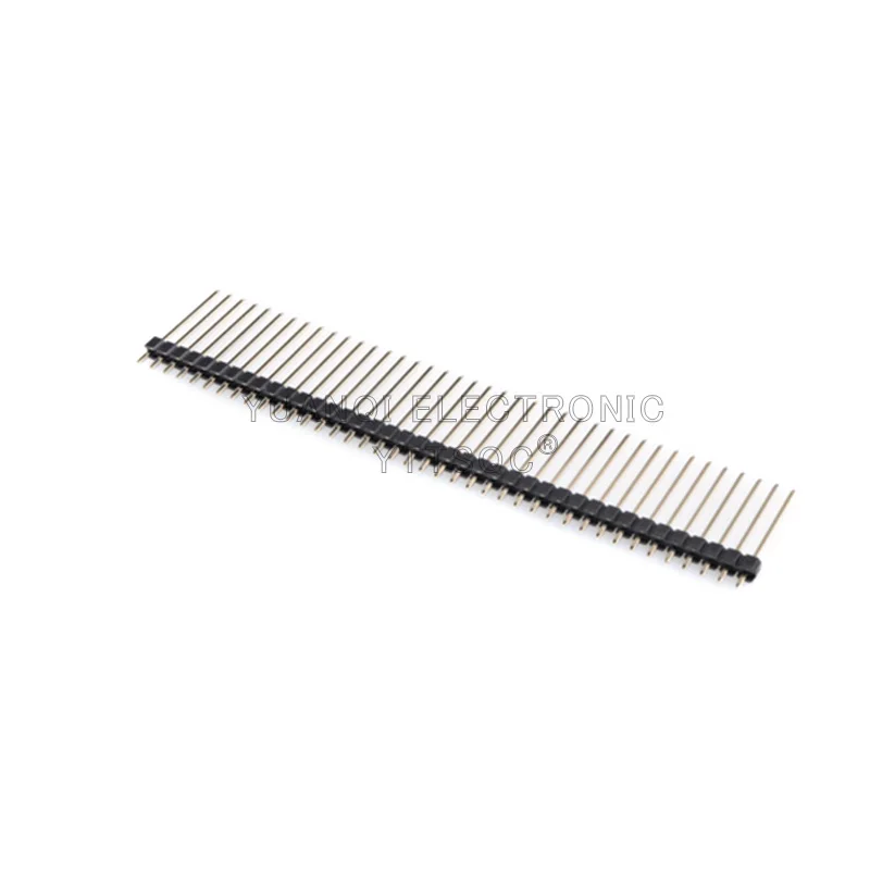 10PCS 1X40 Spille Singola Fila MASCHIO 2.54MM PASSO 11MM/13MM/14MM/15MM/17MM/19MM/21MM/23MM/25MM LUNGO PIN Intestazione Connettore Striscia 1X40Pin