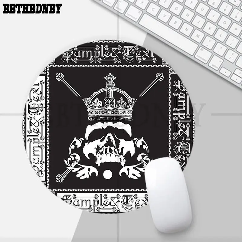 Schädel Anti-Rutsch Runde Große Förderung Tisch Matte Student Mousepad Computer Tastatur Pad Spiele Pad für PC Maus Teppich