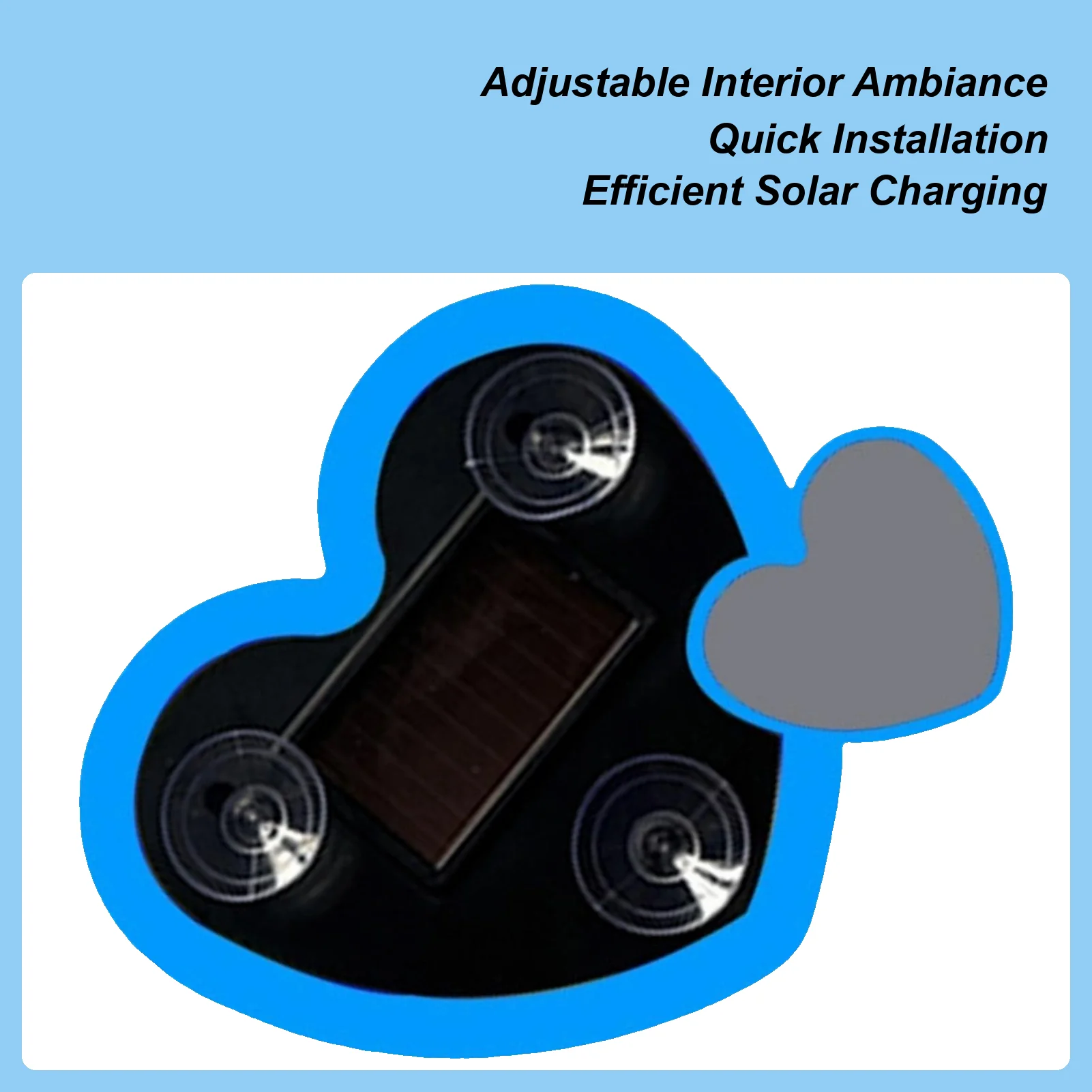 

Светодиодные фонари для автомобиля в форме сердца, оконная лампа на солнечной энергии, неоновая маленькая светодиодная лампа для треугольного декора окна, автомобильный интерьер