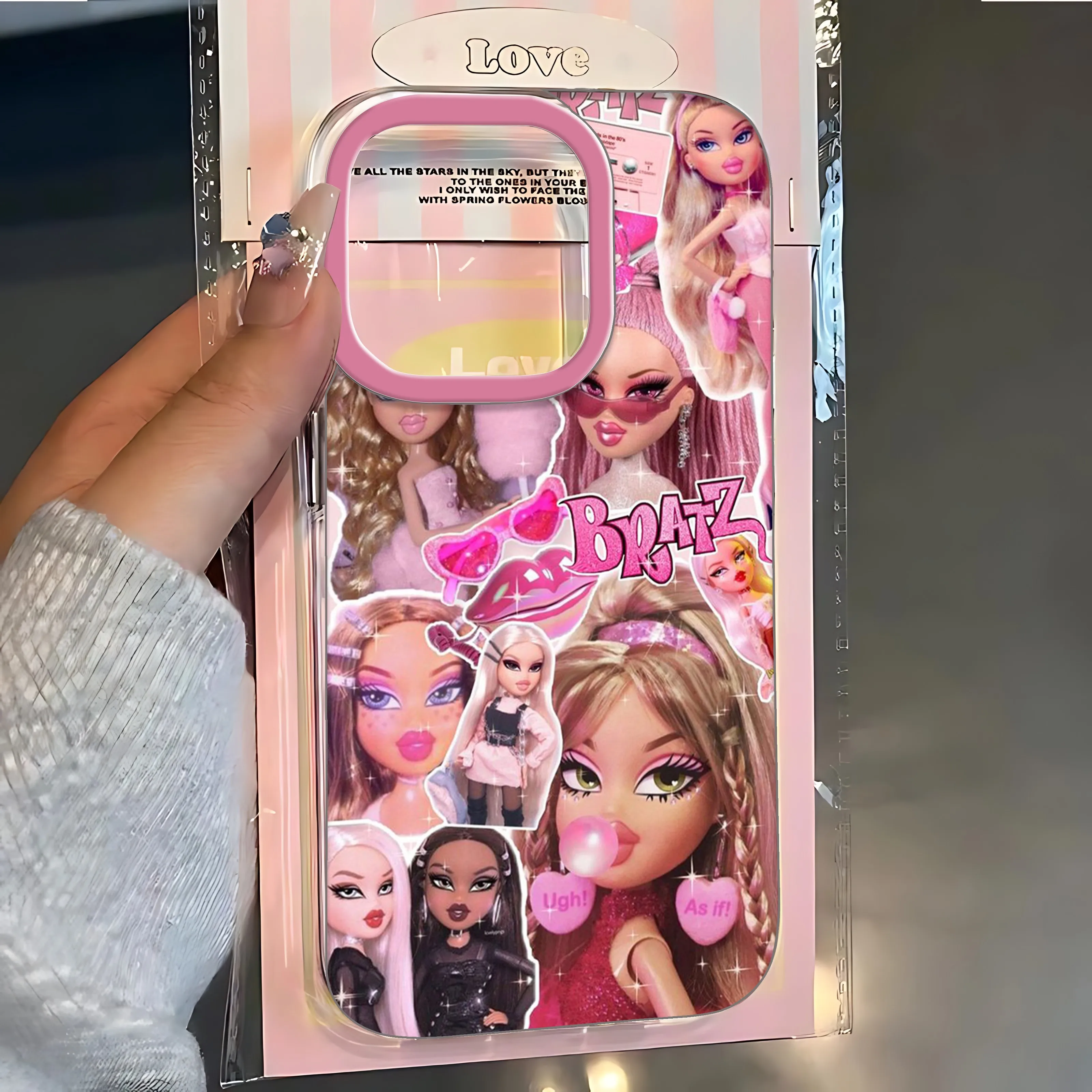 Fashion lovely Doll Bratz Clear Space Phone Case For iPhone 11 12
