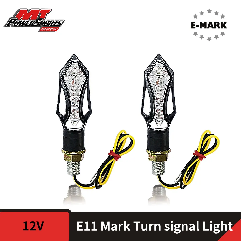 Indicator Turn Signal E-mark Approved LED Universal Motorcycle Waterproof Flasher Blinker Front Rear Lights Lamp Accessories