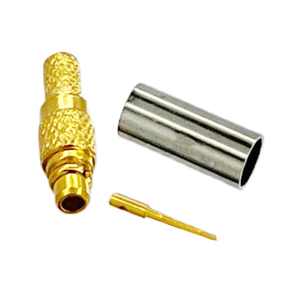 1PC  NEW  MMCX  Male Plug   RF Coax Connector Crimp for  RG316 RG174 Cable Straight  Goldplated  NEW Wholesale