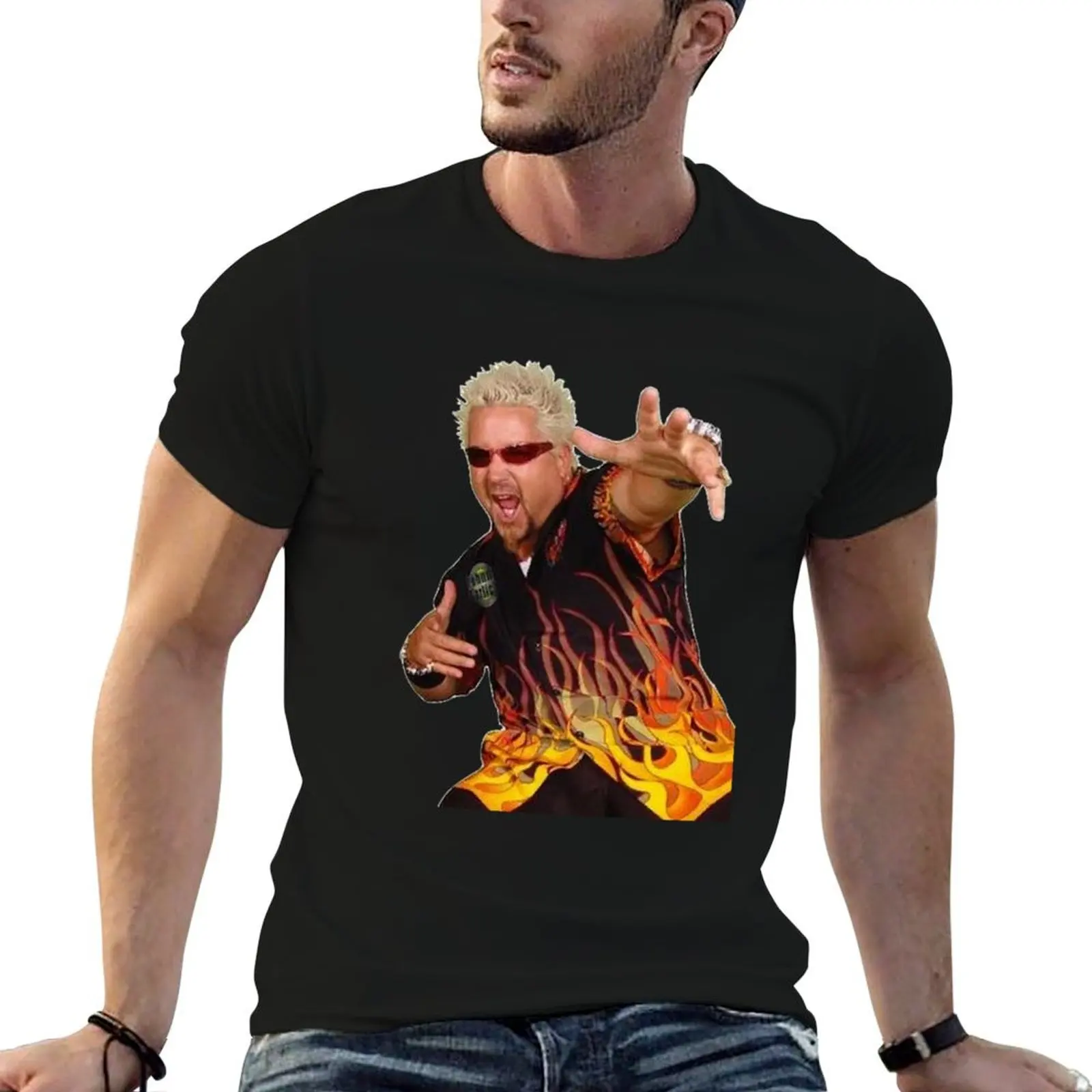 

Хлопковая футболка-из темных рубашек, забавные рубашки Flavortown King Fieri, юмор, забавная футболка Guy