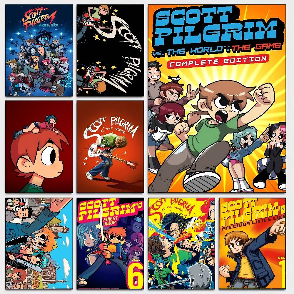 Anime Scott Pilgrim Fancy Poster Art With Prints Home Bedroom Living Room Decoration Gift