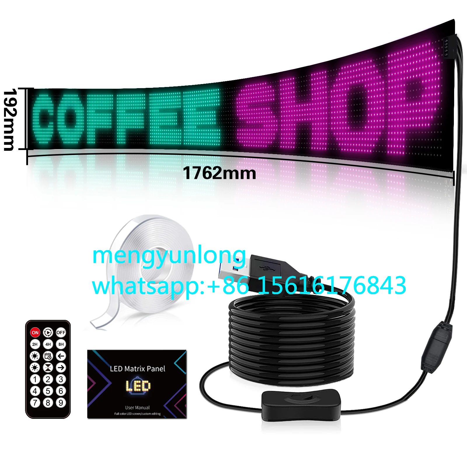 مصنع الجملة 1.76 متر طويل LED شاشة العين لوحة شاحنة حالة جديدة سيارة تسجيل لوحة الإعلان مع التطبيق التحكم عن بعد #1