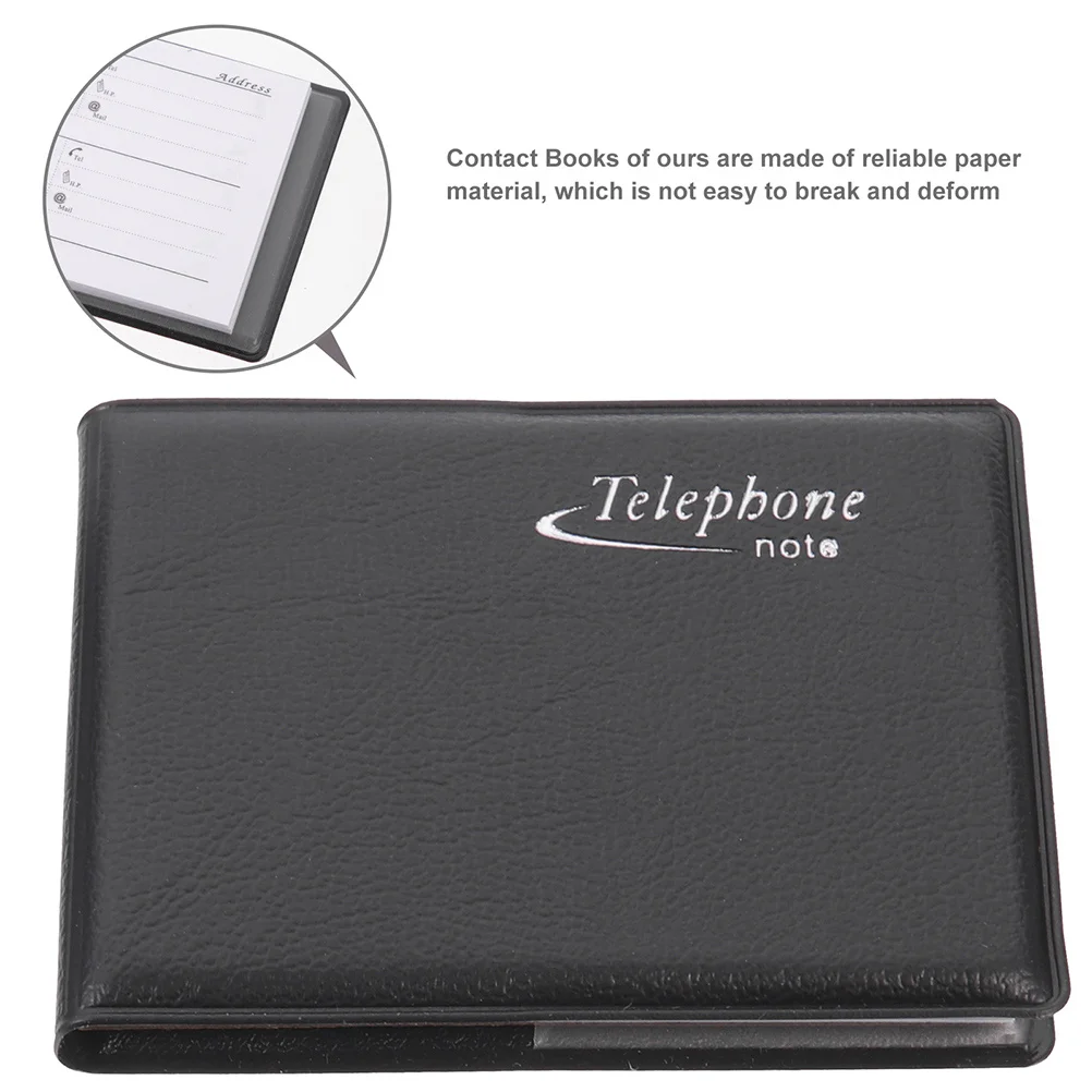 12 Pcs The Notebook Mini Phone Small Address for Purse Pocket Wallet Addresses Black Travel