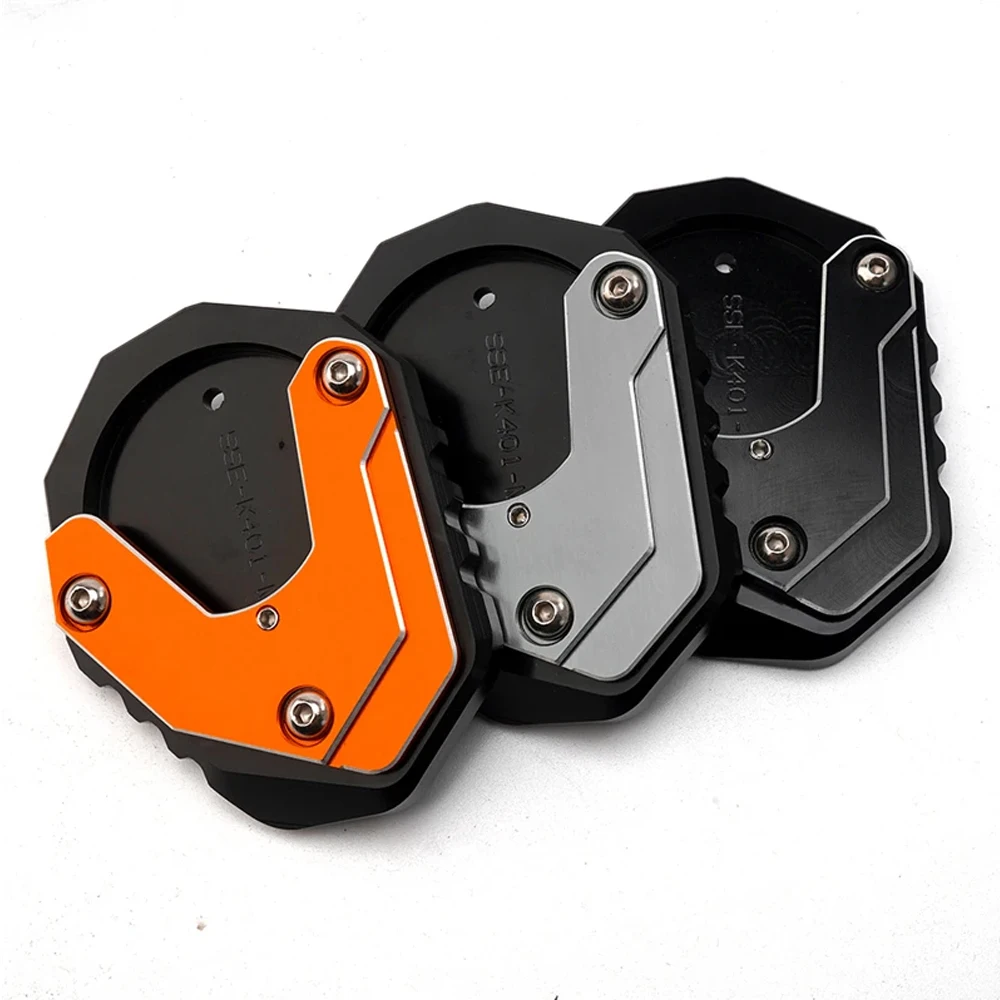 Tampas de válvula de pneu para motocicleta CNC Kickstand, Side Stand, Ampliar Pad, Extensão Plate, KTM Duke390 Duke 690 125 200 250 390