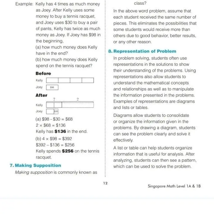 1 book Singapore Math Appropriate For Students Learning Math Practice Worksheet Workbook Math Improvement Kid Children