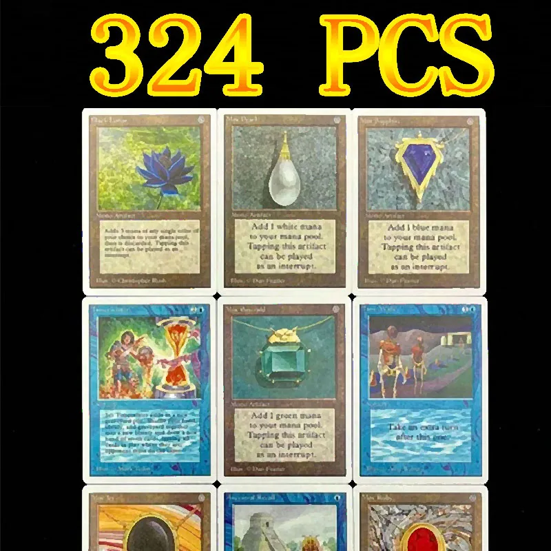 High Quality Hot Sell NO. 324M1 MTG Proxy Cards 324pcs Magic The Gathering Cards P9 Dual Land Fetch Land Shock Lands Blue Core