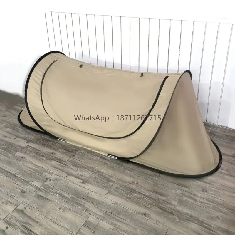 Portable Folding Cot with Privacy Tent, Blackout Canopy Mosquito Net for Travel, Nap, Camping, Windproof Sleeping Bed