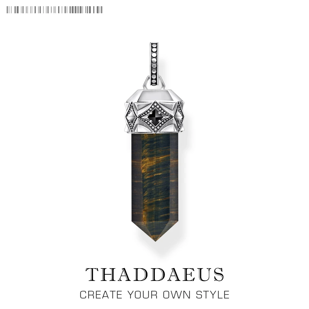 

Pendants Royalty Stiger Eye Stone Brand New Jewelry 925 Sterling Silver Vintage Rebel Gift For Men