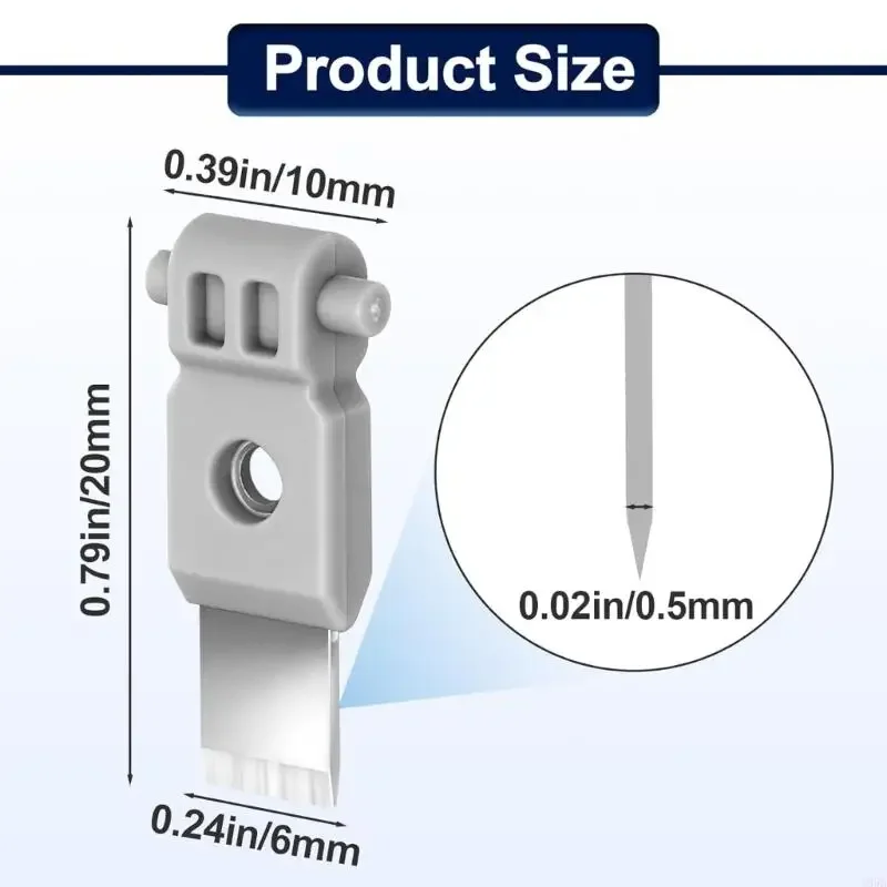9Pcs Replacement Filament Cutter Blade for P1 P1P P1S P2S X1C X1E Stainless Steel 3D Printer Filament Cutter