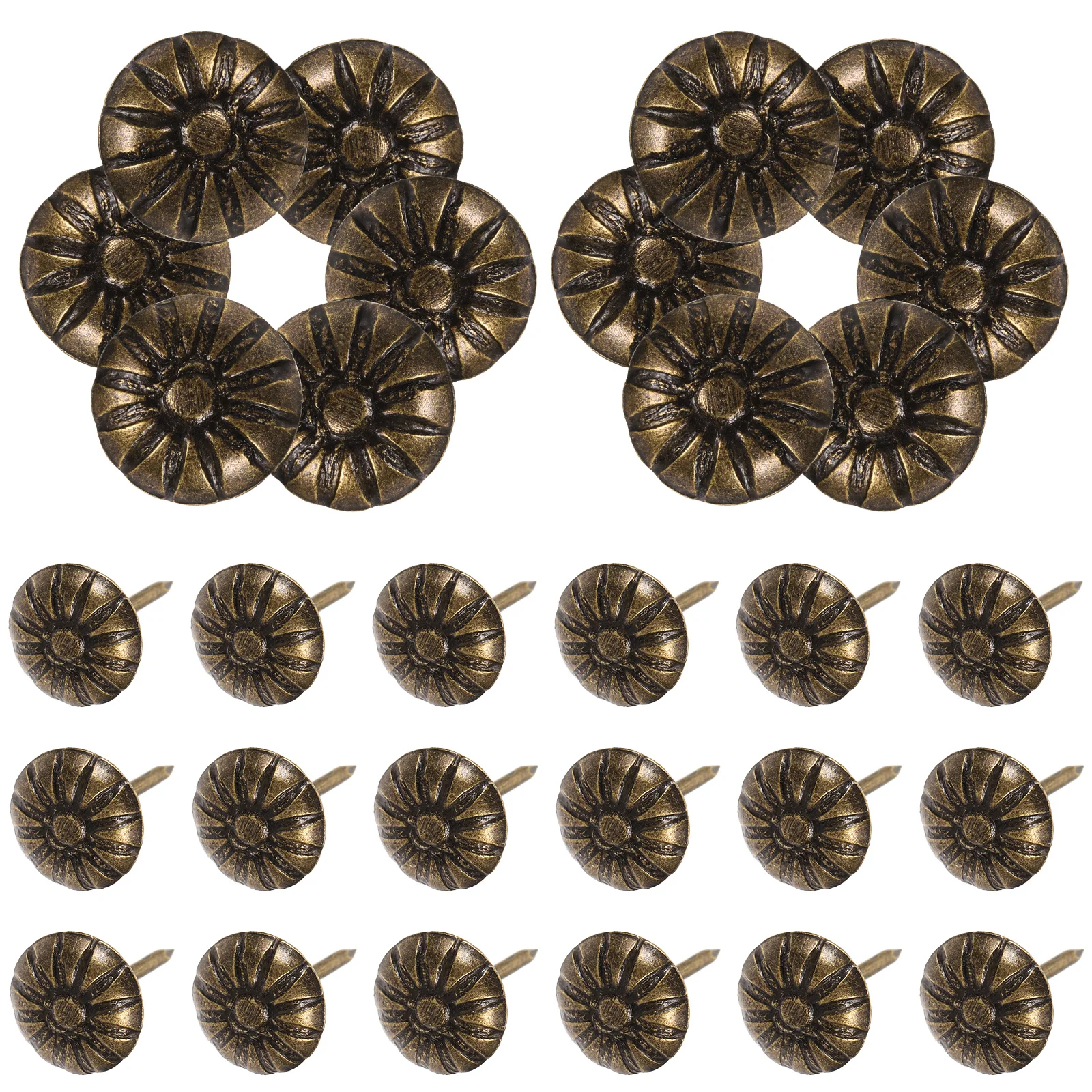 

300pcs Iron Upholstery Tacks Furniture Upholstery Nails Vintage Decorative Upholstery Pins For Diy Home Decoration