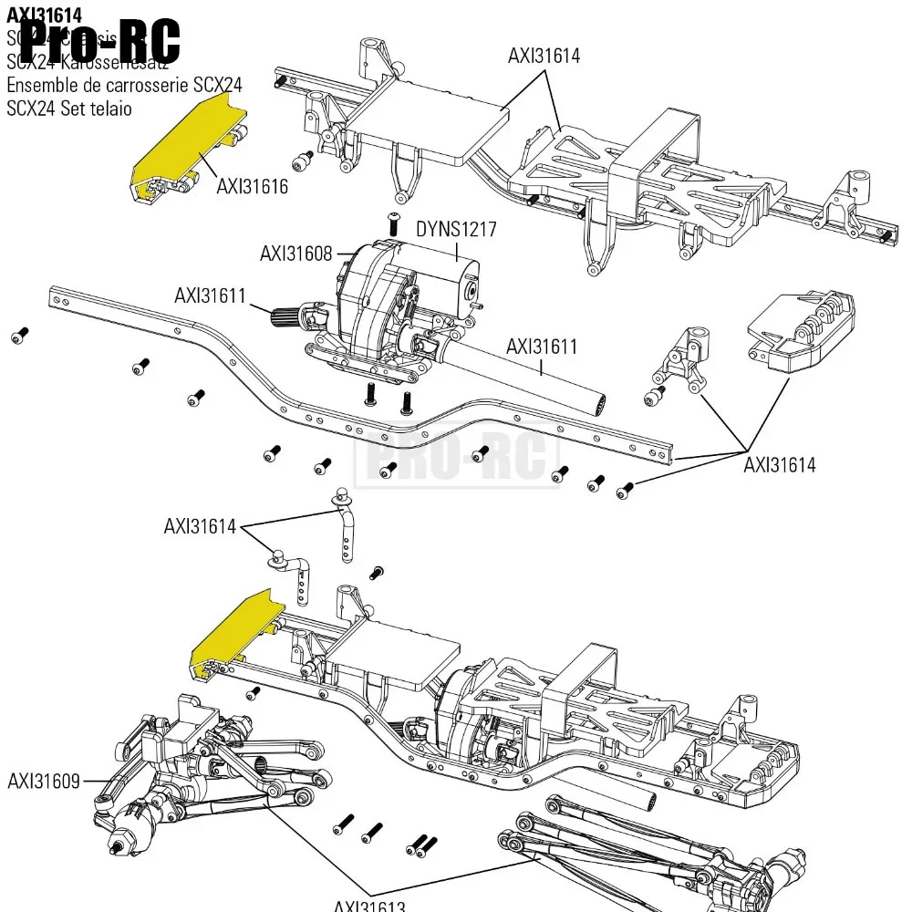 1 Buah Bumper Depan & Perangkat Keras Pemasangan Aloi Aluminium untuk Mobil RC 1/24 Axial SCX24 1967 Chevrolet 90081 4WD-RTR Suku Cadang Peningkatan