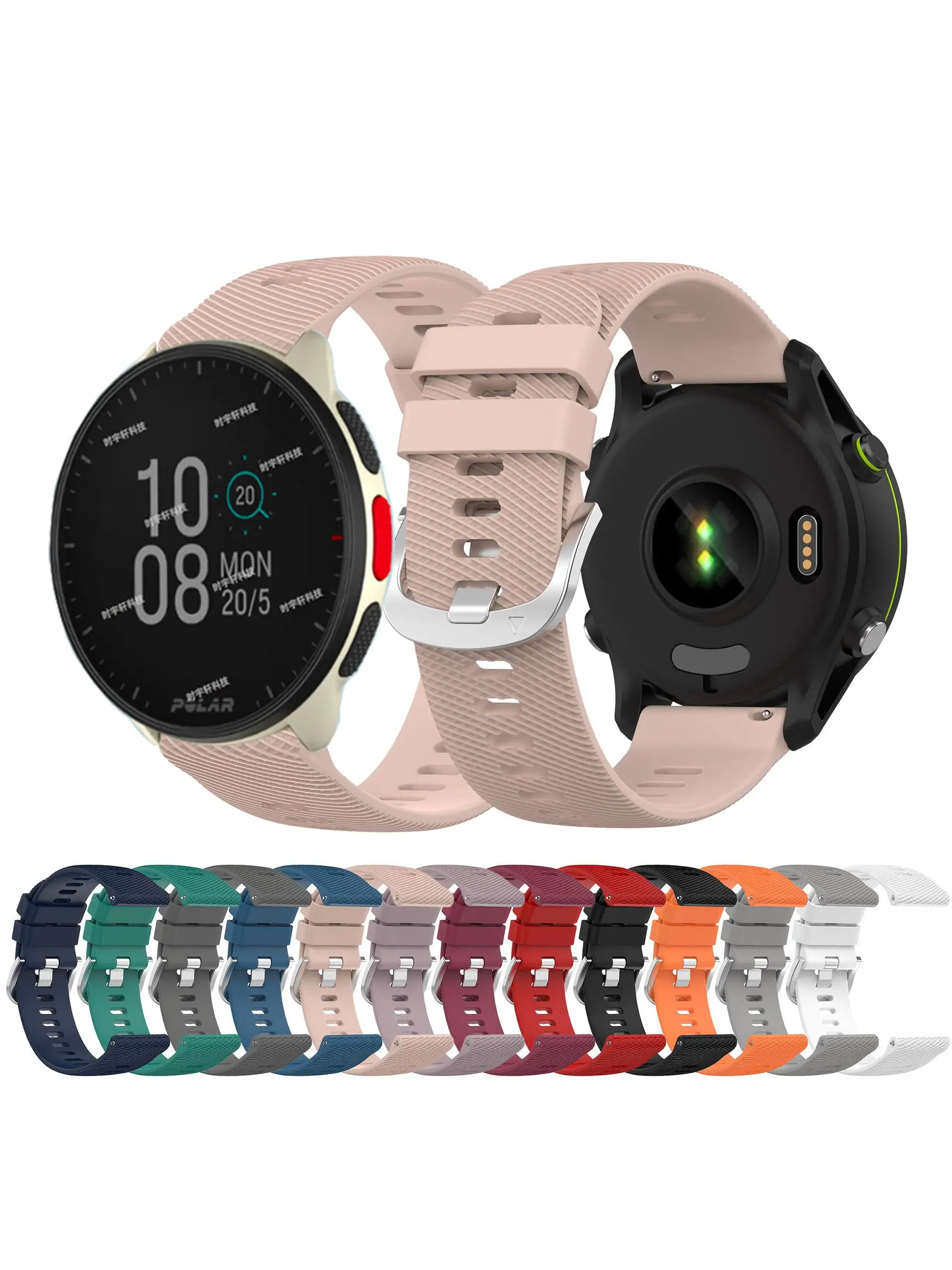 20 mm Silikonarmband für Polar Pacer Pro Smartwatch Gürtelarmband für Polar Ignite 3/2/Unite/Pacer Uhrenarmband Correa
