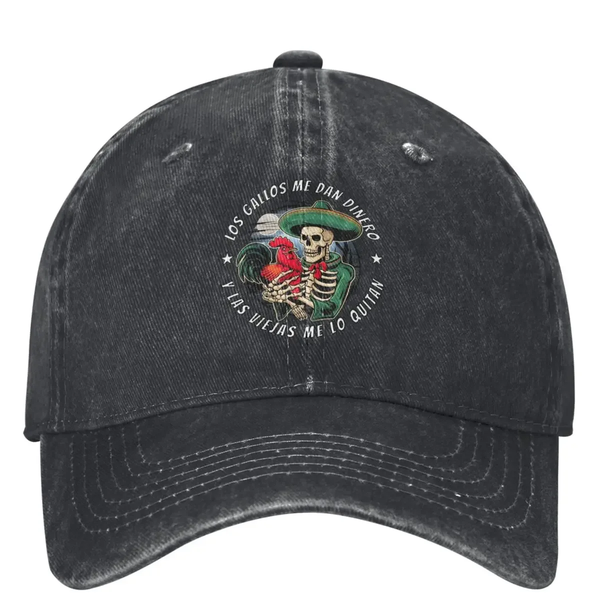 Calacas Chidas Gym Baseball Cap Los gallos me dan dinero y las viejas me lo quitan Outdoor Trucker Hat Streetwear Baseball Caps