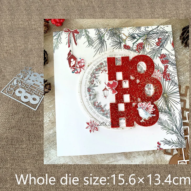 New Design Craft Metal stencil mold Cutting Dies Christmas hat HOHOHO frame scrapbook die cuts Album Paper Card Craft Embossing