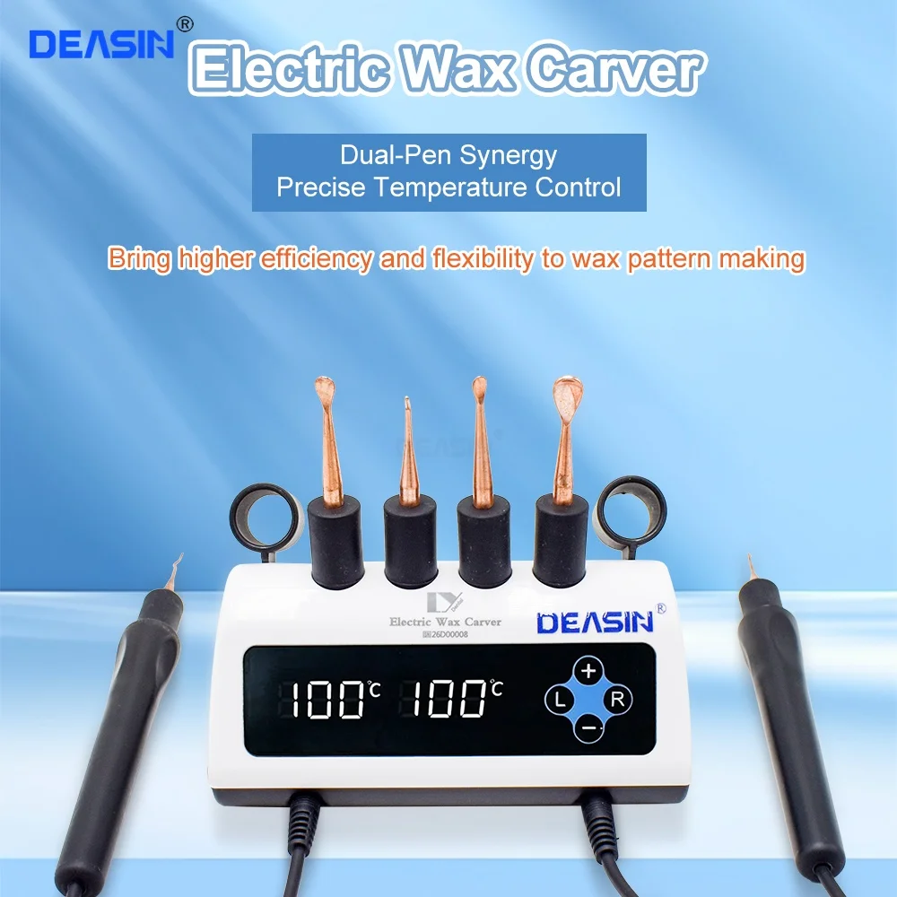 Dental Electric Waxer Wax Knife Carving Knife Contain 6 Wax Tips and 2 Pens Dental  Lab Equipment