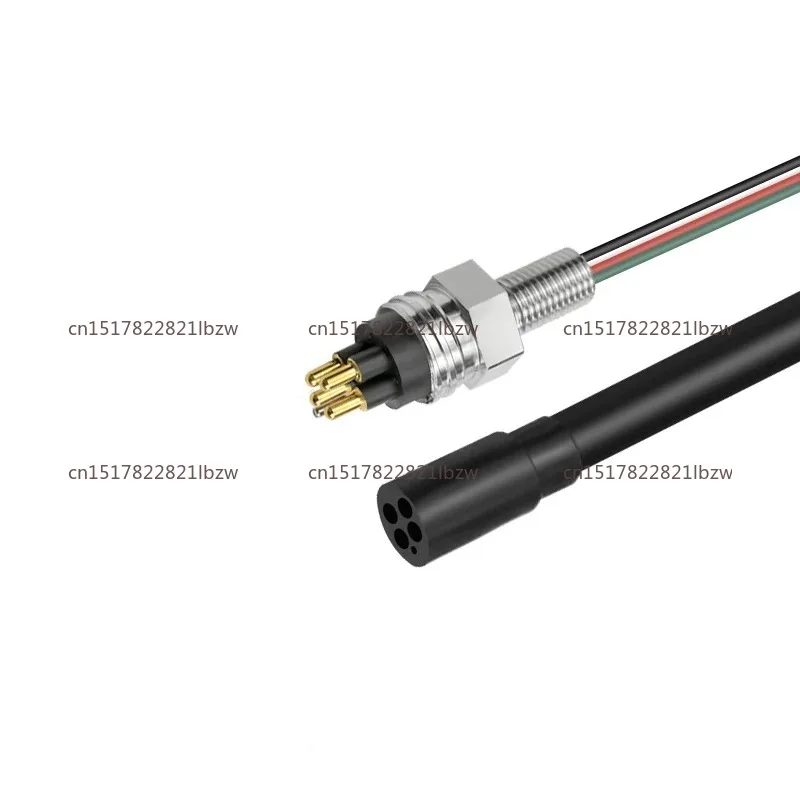 4F Underwater Micro Circular Series 4 Contacts Male Female Inline Cable Bulkhead Dummy Connector for Subsea ROV