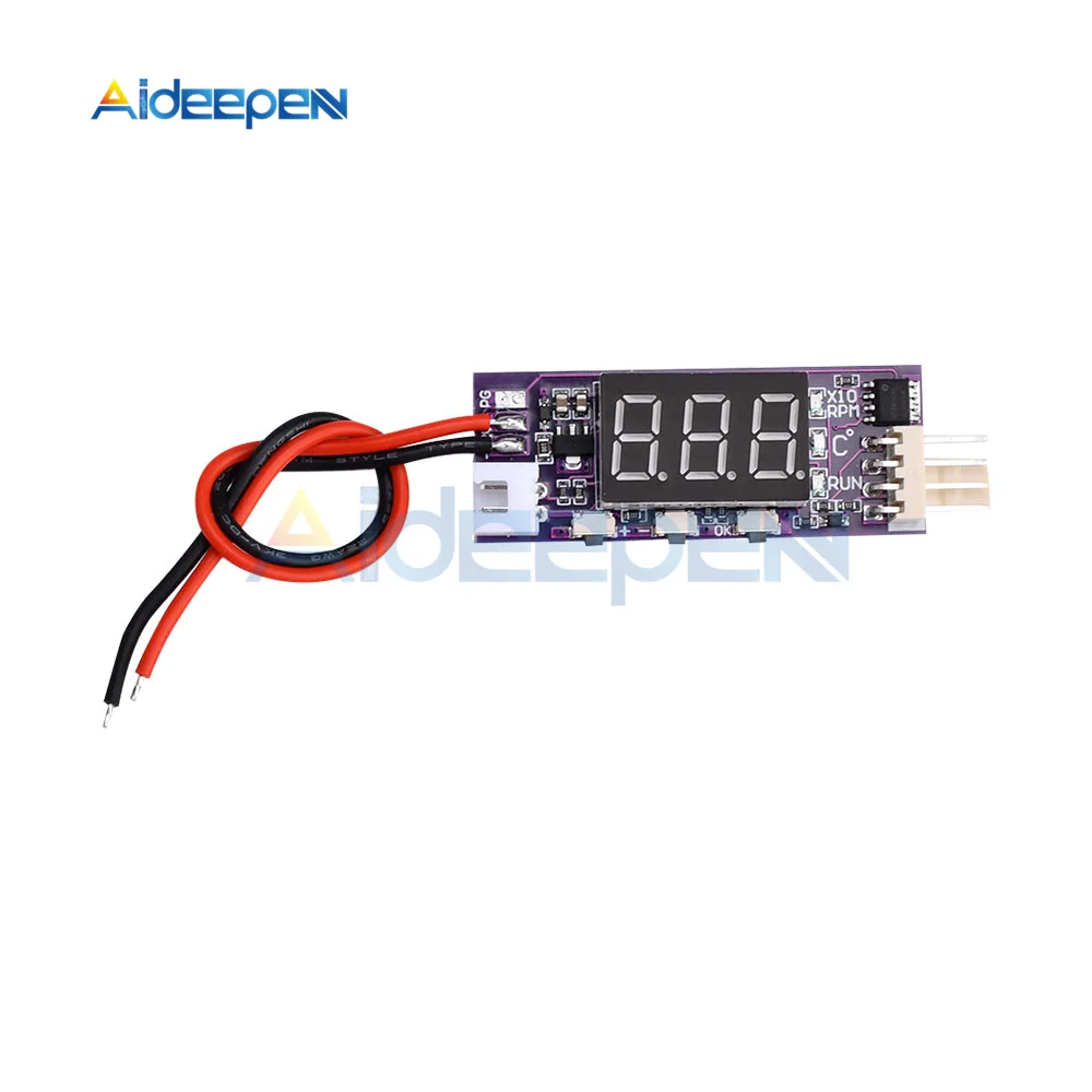 DC 12V Mini 4 Wire PWM Fan Temperature Control Governor Temperature Speed Digital Display Support 3A Fan On/Off Control