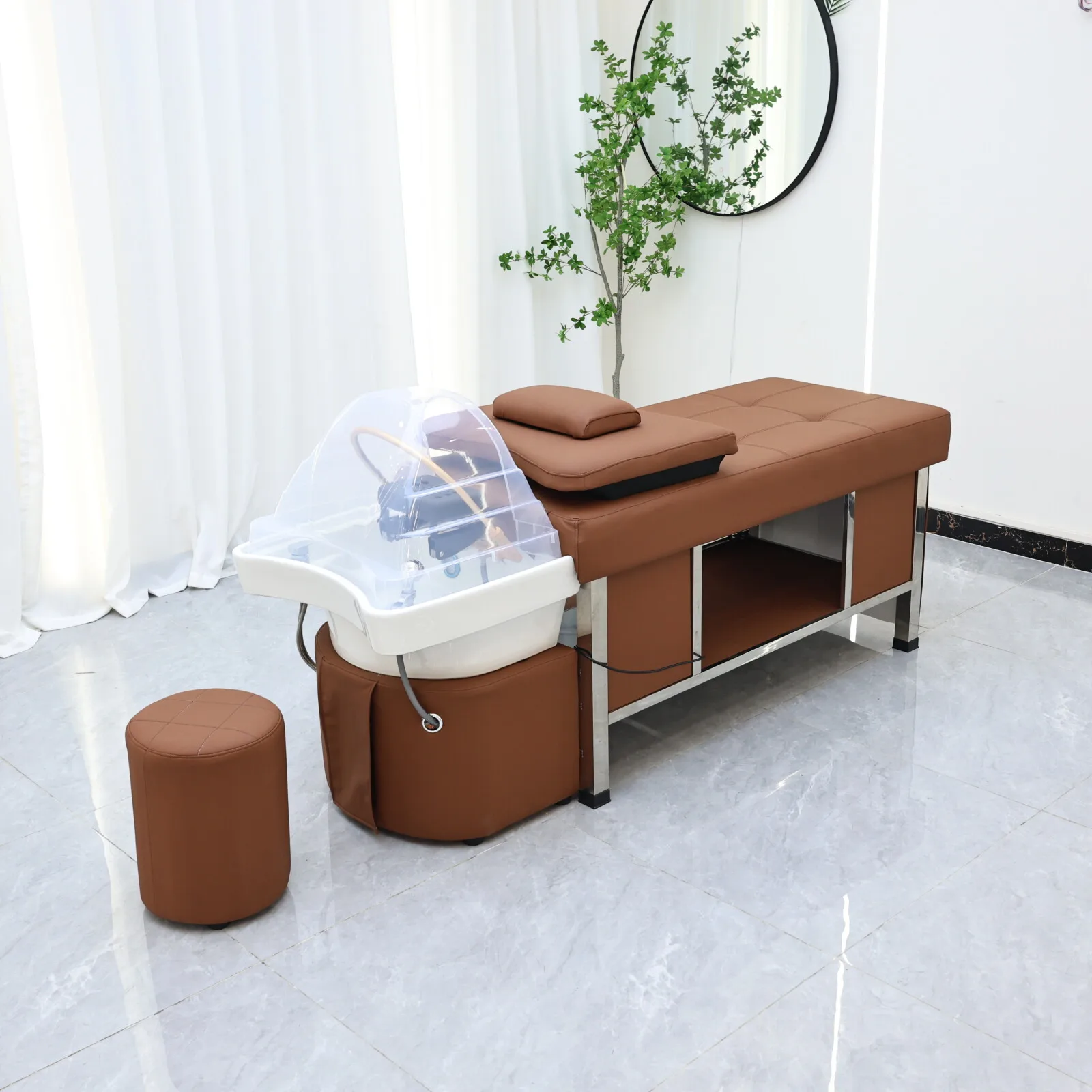 Head SPA Massage Shampoo Beds,Hair Wash & Head Therapy Bed, Thai Massage Table, Wholesale of Salon Furniture Customized Business